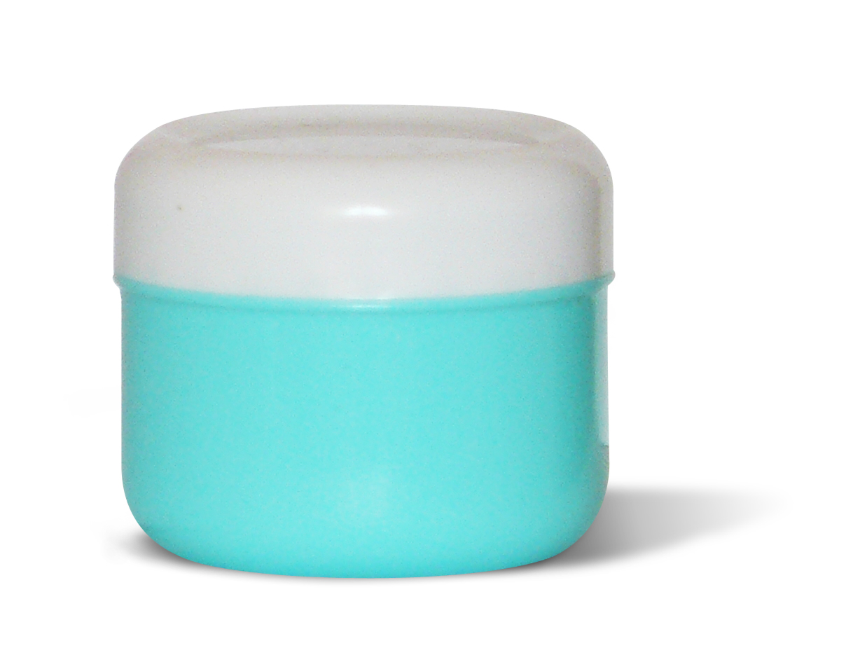 75 ml (PS) Light green jar - white lid