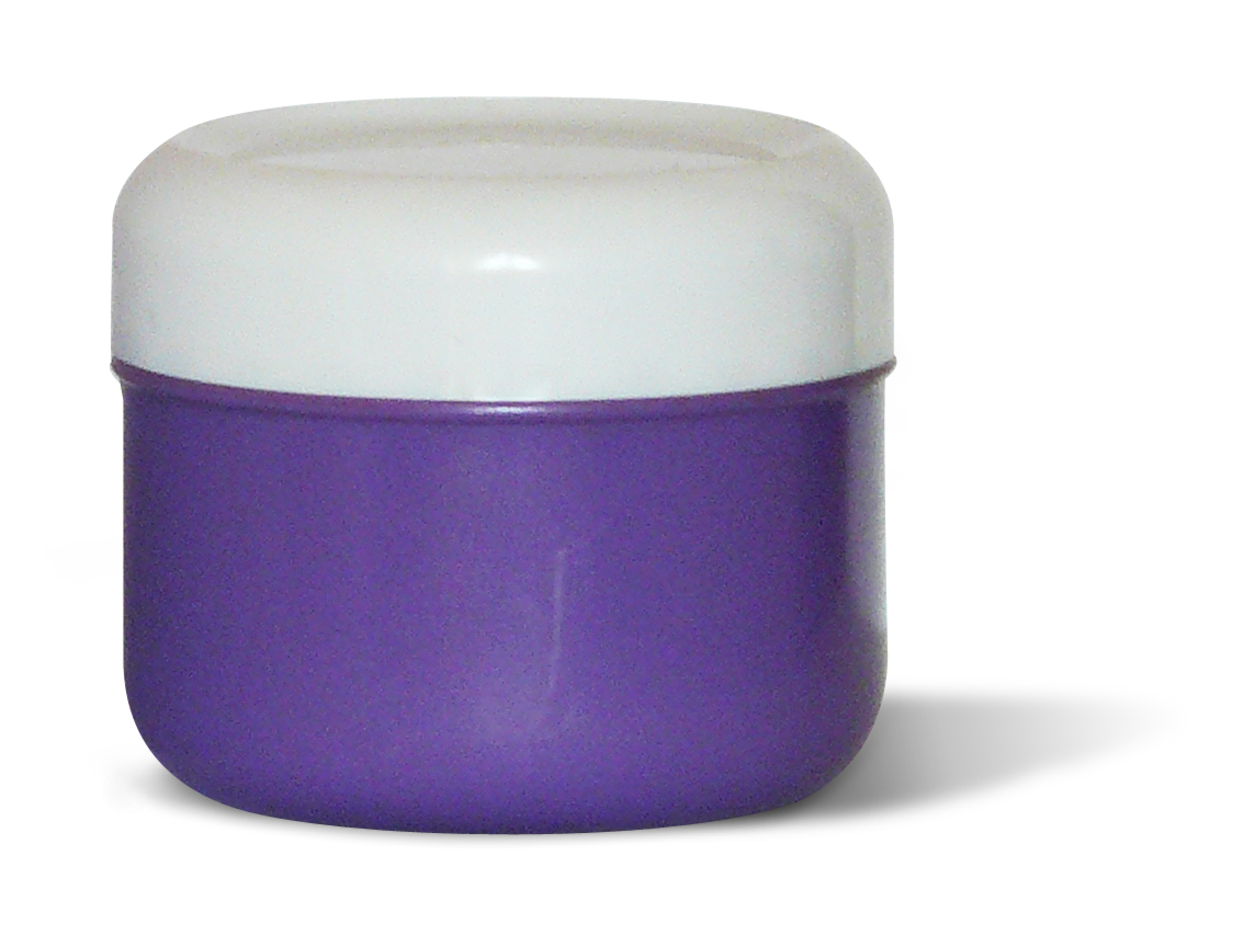 75 ml (PS) Purple jar with white lid 